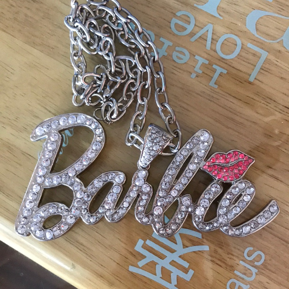 Bedazzled Barbie necklace